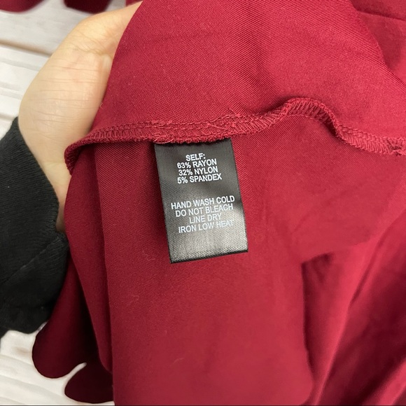 Lulu’s Burgundy Cumulonimbus Skater Dress NWT - Picture 7 of 8